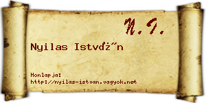 Nyilas István névjegykártya